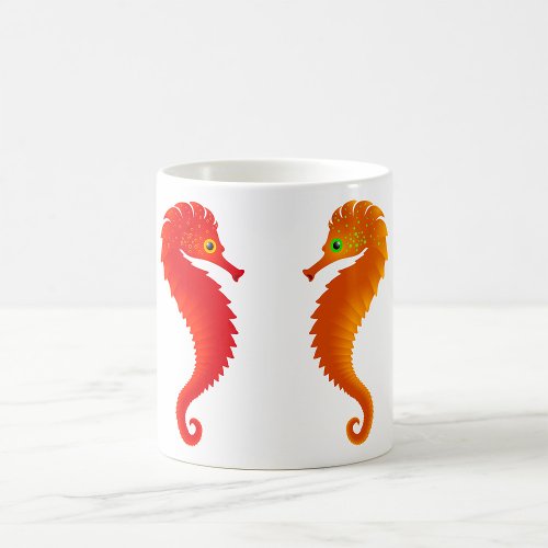 Two Seahorses Sea Life Coffee Mug