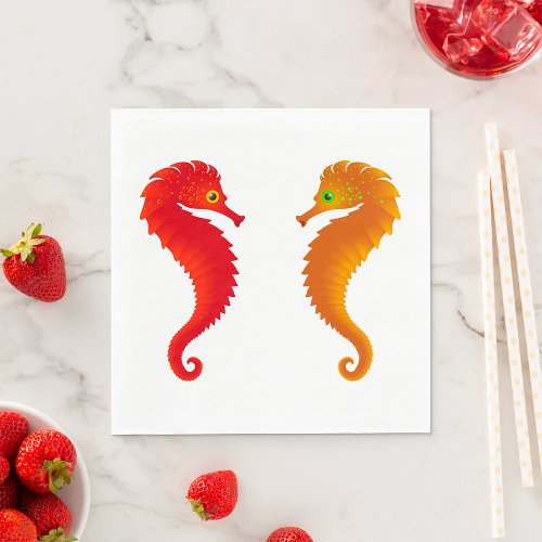 Two Seahorses Sea Life Napkins