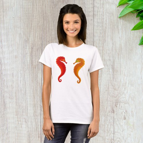 Two Seahorses Sea Life T_Shirt