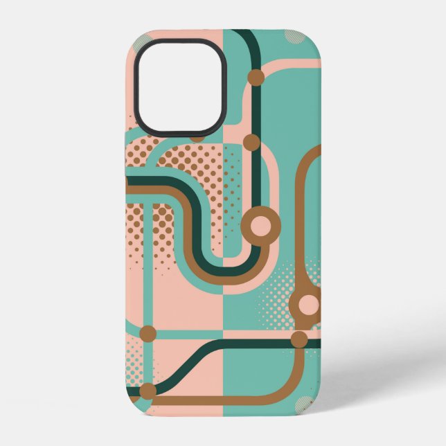 Two seamless patterns in different colours. Abstra Iphone Case (Back)