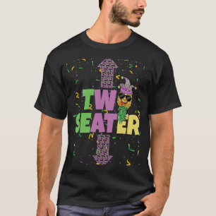Two Seater Mardi Gras Upside Down Pineapple Swinge T-Shirt