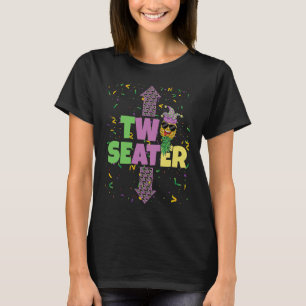 Two Seater Mardi Gras Upside Down Pineapple Swinge T-Shirt