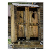 Two-seater Outhouse - Mining - Humor - Card (Front)