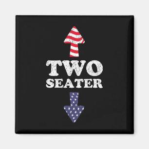 Two Seater Usa 4th July White Trash Party Attire R Magnet