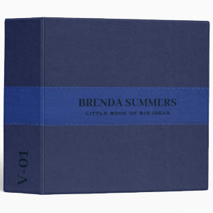 Two Shades Of  Blue Stitched Leather 3 Ring Binder