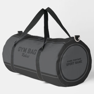 Two Shades of Gray Typography Based Design Duffle Bag
