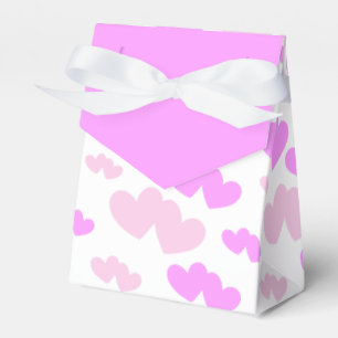 Two shades of Pink doubleheart pattern Favor Boxes