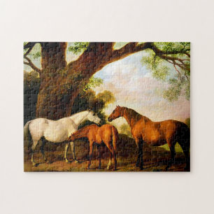 Two Shafto Mares and a Foal by George Stubbs  Jigsaw Puzzle