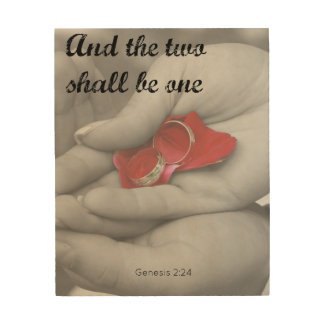 "Two shall be one" Christian Marriage Wall Art