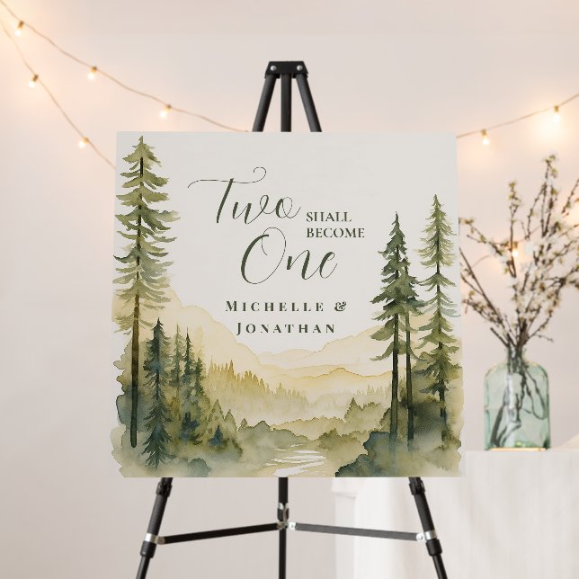 Two Shall Become One Bible Verse Christian Wedding Foam Board (In Situ (Stand))