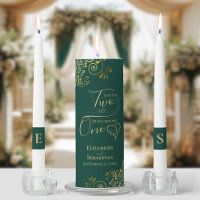 Two Shall Become One Elegant Emerald Green & Gold