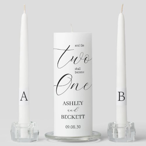Two Shall Become One Unity Candle Set