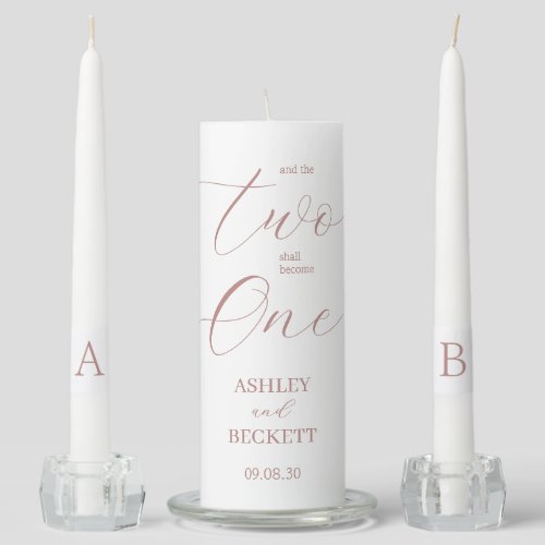 Two Shall Become One Unity Candle Set