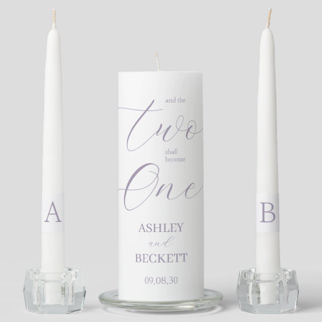 Two Shall Become One Unity Candle Set (Front)