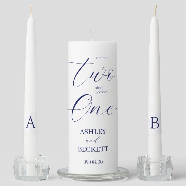Two Shall Become One Unity Candle Set (Front)