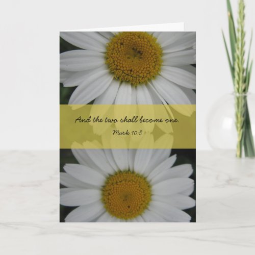 Two Shall Become One Wedding Card