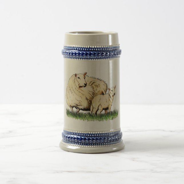 two sheep beer stein (Center)