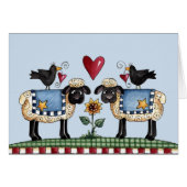 Two Sheep - Blank Card (Front Horizontal)