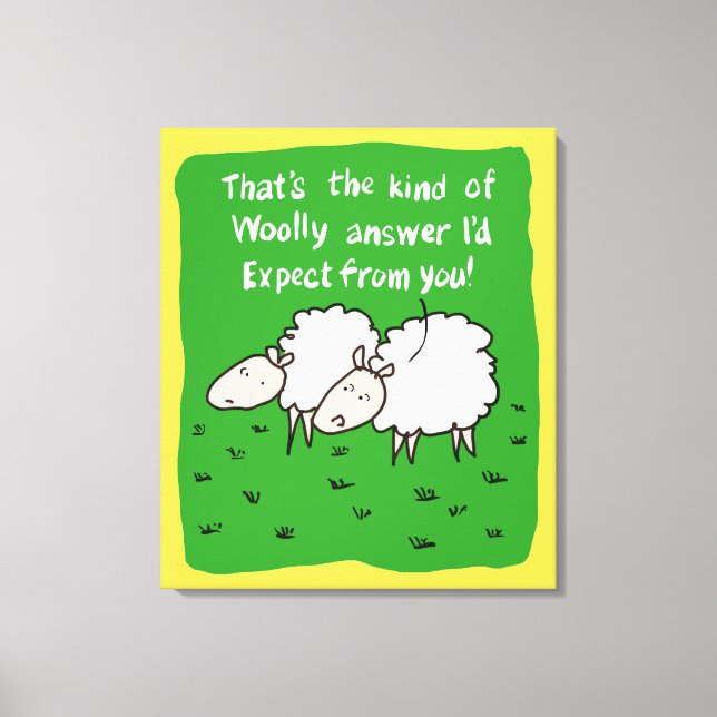 Two Sheep Chatting in a Field Canvas Print (Front)