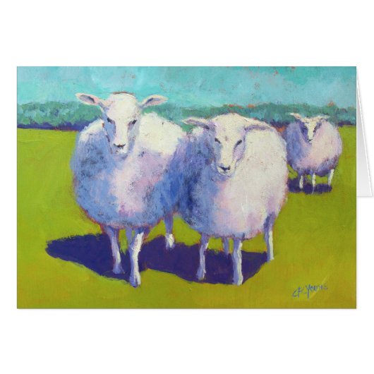 Two Sheep In Field Cards (Front Horizontal)