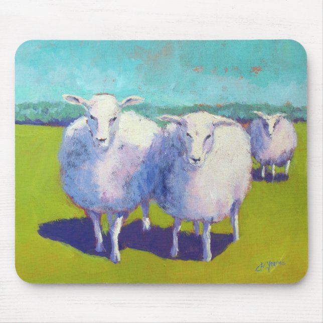 Two Sheep In Field Mouse Pad (Front)