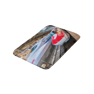 Two Shinkansen at the Tokyo Station Bath Mat