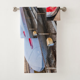 Two Shinkansen at the Tokyo Station Bath Towel Set