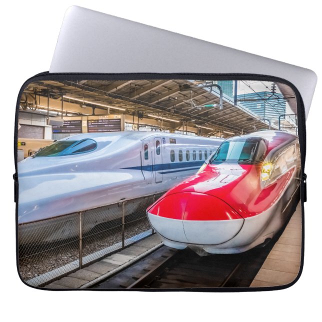 Two Shinkansen at the Tokyo Station Laptop Sleeve (Front)