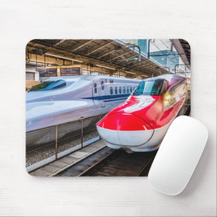 Two Shinkansen at the Tokyo Station Mouse Pad