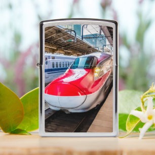 Two Shinkansen at the Tokyo Station Zippo Lighter