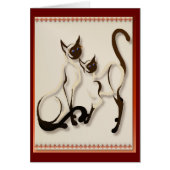 Two Siamese Cats Cards (Front)