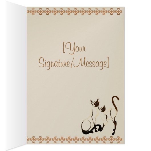 Two Siamese Cats Cards (Inside (Right))