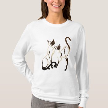 Two Siamese Cats Shirts by Lotacats at Zazzle