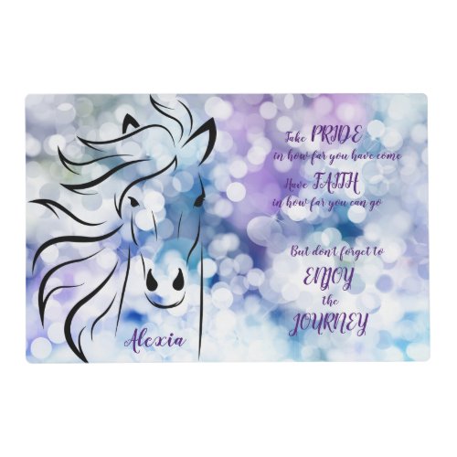 Two_side Personalize Soccer  Horse Inspriational_ Placemat
