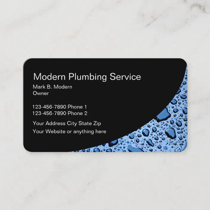 Two Side Plumber Business Cards Zazzle Com