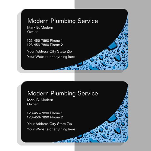 Two Side Plumber Business Cards
