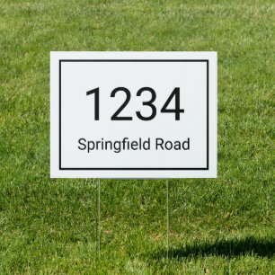 Two-sided Address Yard Sign