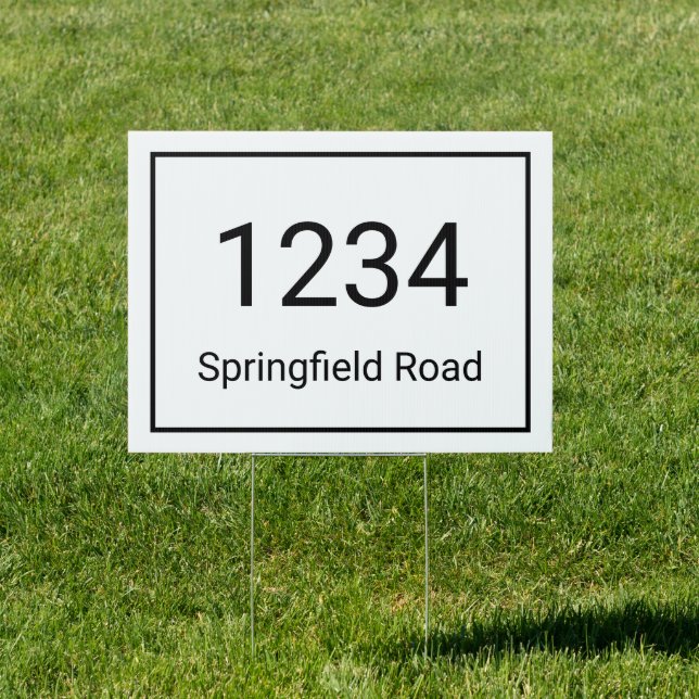 Two-sided Address Yard Sign (Insitu)