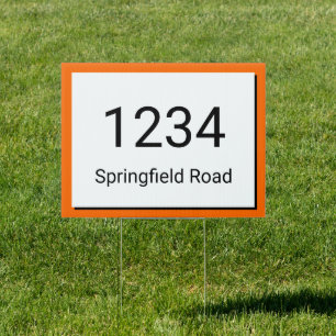 Two-sided Address Yard Sign