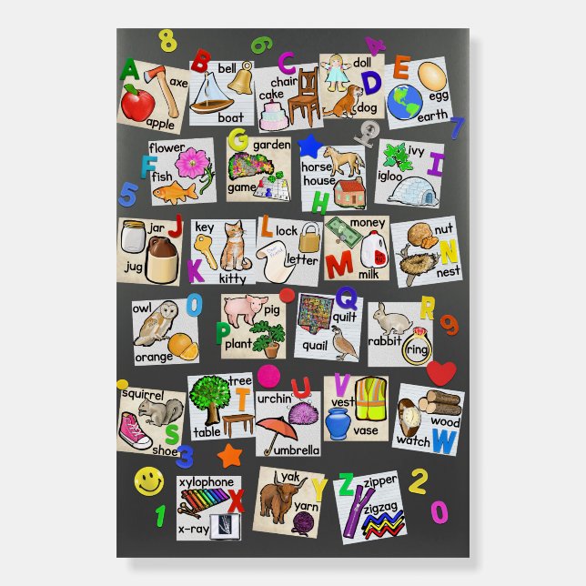 Two Sided Alphabet Poster Sight Words and Music (Back)