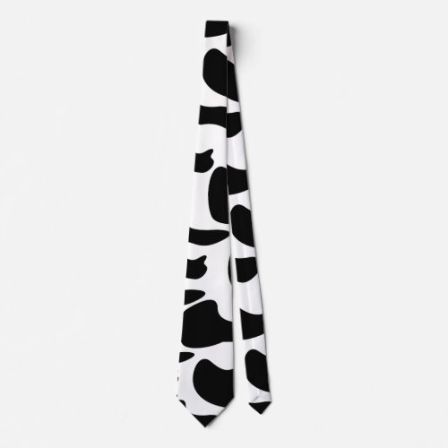 Two Sided Black and White Holstein Cow Pattern Tie