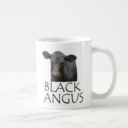 Two Sided Black Angus Coffee Mug
