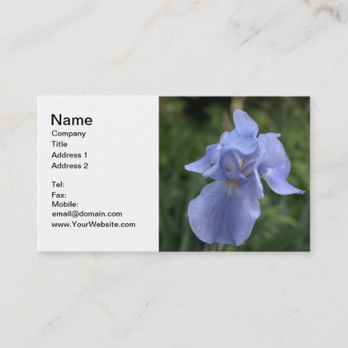 Two_Sided Blue Iris and Mountain Laurel Business Card