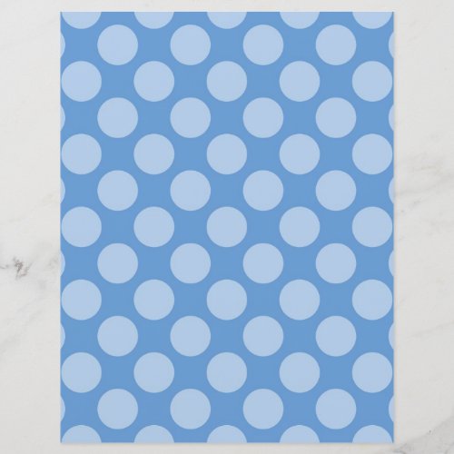 Two_Sided Blue Polka Dots Scrapbook Paper