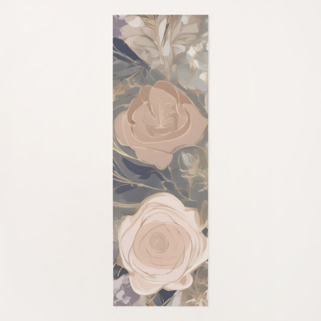 Two-Sided Botanical Print Yoga Mat (customizable) (Front)