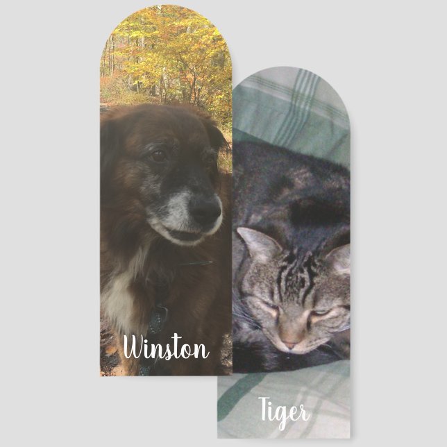 Two-Sided Custom Pet Photo Bookmarks (Front & Back)