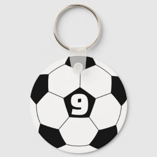 Two-Sided Custom Soccer Player's Name & Initials Keychain
