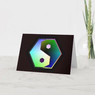 Two Sided Digital Yin Yang Card