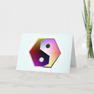 Two Sided Digital Yin Yang Card