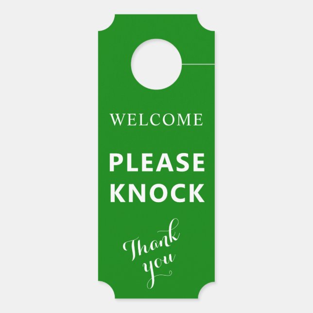 Two-Sided Door Hanger with Welcome and Do Not Dist (Back)
